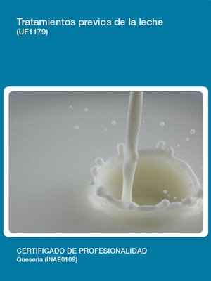 cover image of UF1179--Tratamientos previos de la leche
